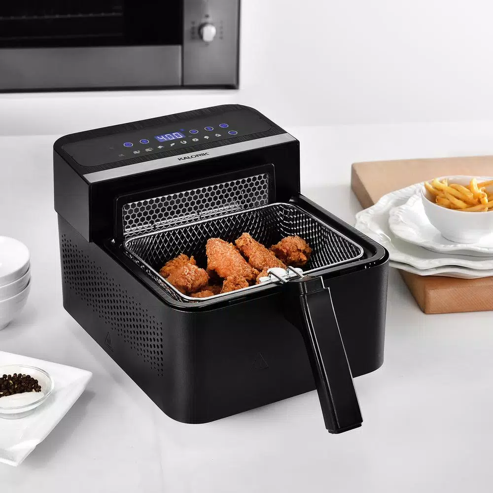 Deep Fryers KALORIK 3.5 Qt. Black 2-in-1 Digital Deep And Air Fryer 8 Deep Fryers KALORIK 3.5 Qt. Black 2-in-1 Digital Deep And Air Fryer - Image 8
