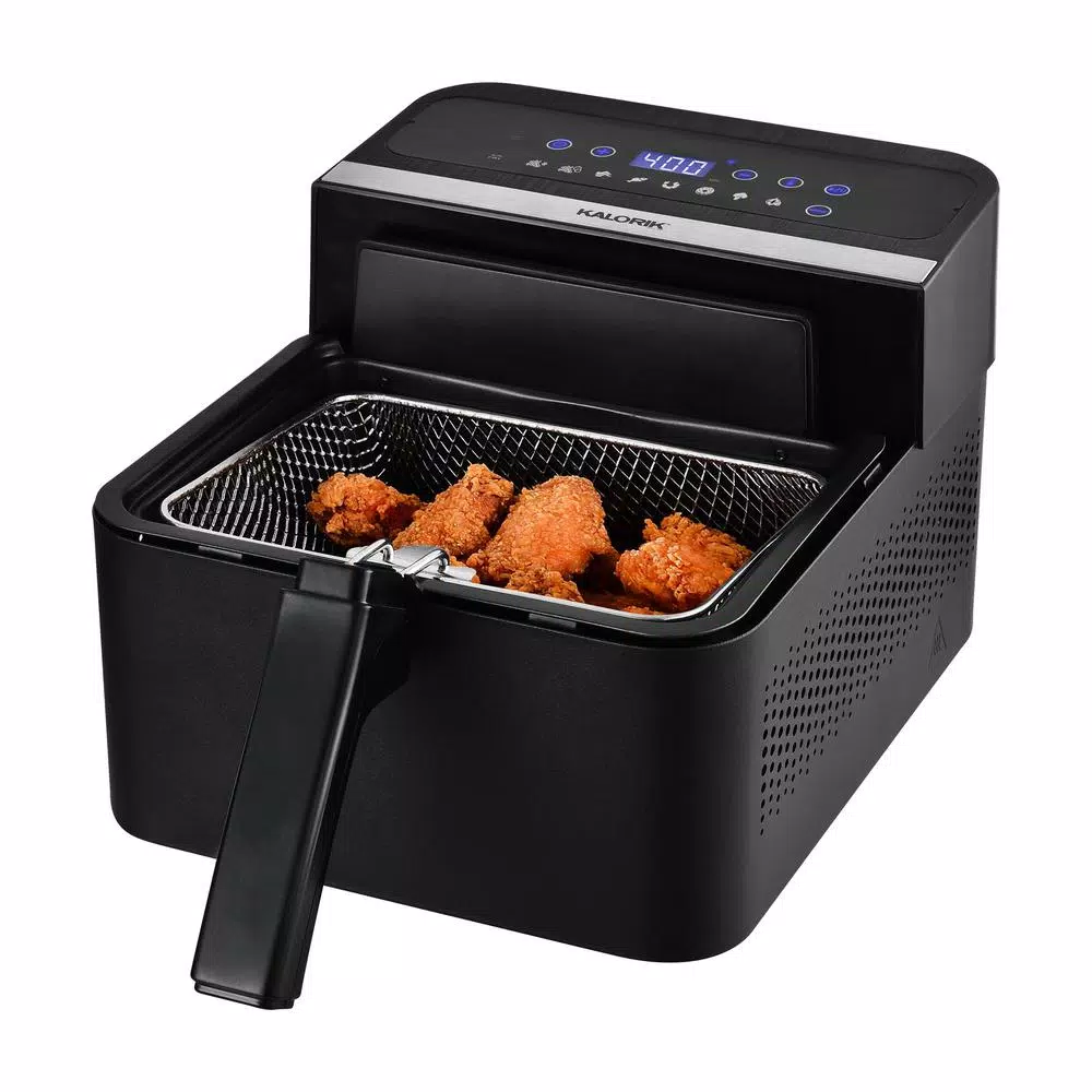 Deep Fryers KALORIK 3.5 Qt. Black 2-in-1 Digital Deep And Air Fryer 2 Deep Fryers KALORIK 3.5 Qt. Black 2-in-1 Digital Deep And Air Fryer - Image 2