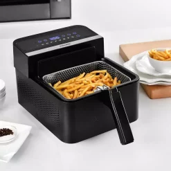 Deep Fryers KALORIK 3.5 Qt. Black 2-in-1 Digital Deep And Air Fryer 13 Deep Fryers KALORIK 3.5 Qt. Black 2-in-1 Digital Deep And Air Fryer -MegaChef Sales Shop black kalorik deep fryers ft 45418 bk fa 1000