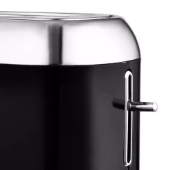 Toasters KALORIK Retro 2-Slice Black Wide Slot Toaster 9 Toasters KALORIK Retro 2-Slice Black Wide Slot Toaster -MegaChef Sales Shop black kalorik pop up toasters to 46083 bk 1f 1000