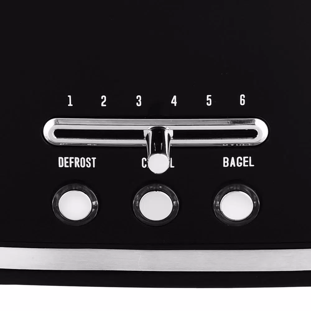 Toasters KALORIK Retro 2-Slice Black Wide Slot Toaster 3 Toasters KALORIK Retro 2-Slice Black Wide Slot Toaster - Image 3