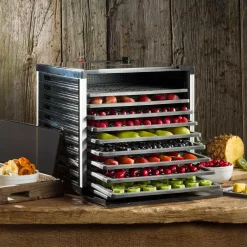 Food Processing LEM Mighty Bite 10-Tray Black Food Dehydrator With Temperature Control -MegaChef Sales Shop black lem dehydrators 1153 31 1000