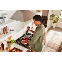 Blenders KitchenAid Cordless Variable Speed Black Matte Hand Blender With Chopper And Whisk Attachment -MegaChef Sales Shop black matte kitchenaid immersion blenders khbbv83bm 44 1000