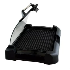 Electric Skillets & Indoor Grills MegaChef 165 Sq. In. Black Reversible Indoor Grill And Griddle With Removable Lid -MegaChef Sales Shop black megachef indoor grills 985101713m 1f 1000
