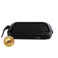 Electric Skillets & Indoor Grills MegaChef 165 Sq. In. Black Reversible Indoor Grill And Griddle -MegaChef Sales Shop black megachef indoor grills 985101714m c3 1000