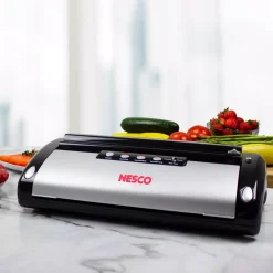 Food Processing Nesco Black Food Vacuum Sealer With Bag Cutter 18 Food Processing Nesco Black Food Vacuum Sealer With Bag Cutter -MegaChef Sales Shop black nesco food vacuum sealers vs 02 44 1000