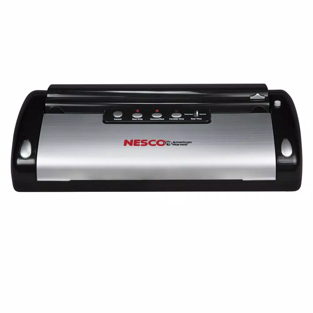 Food Processing Nesco Black Food Vacuum Sealer With Bag Cutter 1 Food Processing Nesco Black Food Vacuum Sealer With Bag Cutter