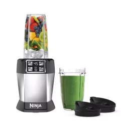 Blenders NINJA Nutri Auto IQ 24 Oz. 3-Speed Black High Speed Single Serve Blender