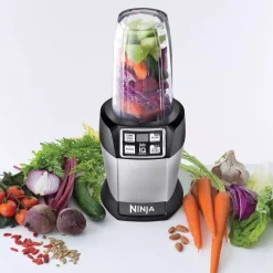 Blenders NINJA Nutri Ninja Auto IQ High Speed Single Serve Blender -MegaChef Sales Shop black ninja countertop blenders bl482 66 1000