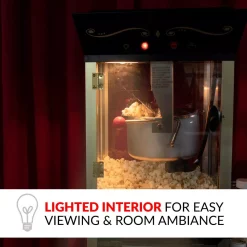 Popcorn Machines Nostalgia Vintage 8 Oz. Black Popcorn Machine With Cart -MegaChef Sales Shop black nostalgia popcorn machines ccp510bk 1f 1000