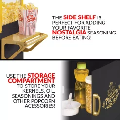 Popcorn Machines Nostalgia Vintage 8 Oz. Black Popcorn Machine With Cart -MegaChef Sales Shop black nostalgia popcorn machines ccp510bk 44 1000