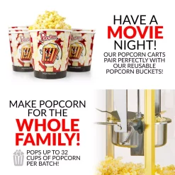 Popcorn Machines Nostalgia Vintage 8 Oz. Black Popcorn Machine With Cart -MegaChef Sales Shop black nostalgia popcorn machines ccp510bk fa 1000