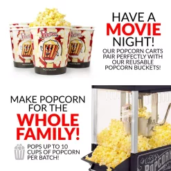 Popcorn Machines Nostalgia 390-Watts 2.5 Oz. Black Kettle Popcorn Maker -MegaChef Sales Shop black nostalgia popcorn machines kpm220bk 4f 1000