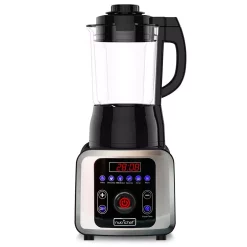 Blenders NutriChef 59 Oz. 9-Speed Black Digital Countertop Blender With Heat, Adjustable Time/Temperature/Speed Settings