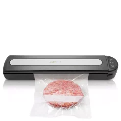 Food Processing NutriChef White Kitchen Food Vacuum Sealer – Compact Electric Air Sealing Preserver System With Reusable Vacuum Food Bags -MegaChef Sales Shop black nutrichef food vacuum sealers pkvs15bk 1f 1000