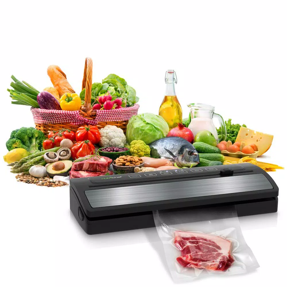 Food Processing NutriChef White With Reusable Vacuum Food Bags Automatic Food Vacuum Sealer Electric Air Sealing Preserver System 6 Food Processing NutriChef White With Reusable Vacuum Food Bags Automatic Food Vacuum Sealer Electric Air Sealing Preserver System - Image 6