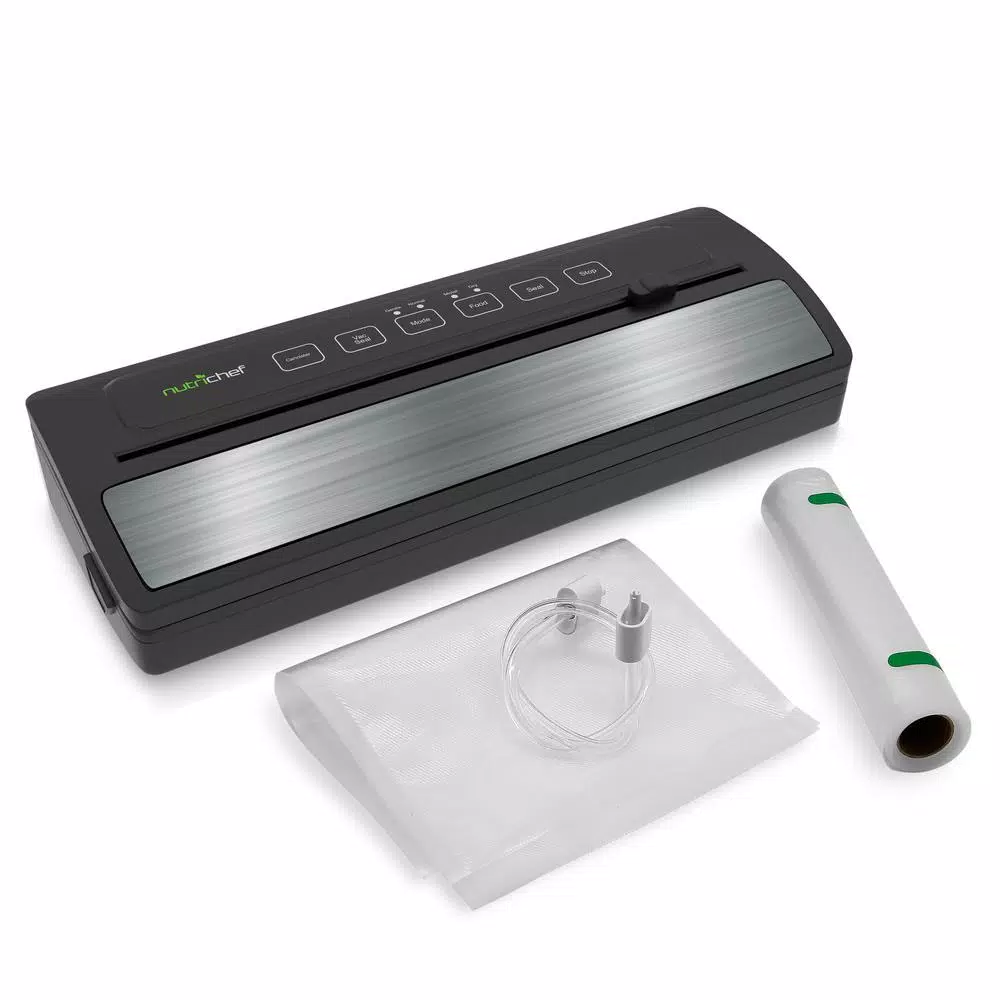 Food Processing NutriChef White With Reusable Vacuum Food Bags Automatic Food Vacuum Sealer Electric Air Sealing Preserver System 9 Food Processing NutriChef White With Reusable Vacuum Food Bags Automatic Food Vacuum Sealer Electric Air Sealing Preserver System - Image 9