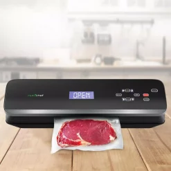 Food Processing NutriChef White With Soft Touch Digital Button Controls Food Vacuum Sealer Electric Air Sealing Preserver System -MegaChef Sales Shop black nutrichef food vacuum sealers pkvs40bk 1f 1000
