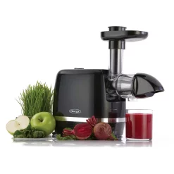 Juicers Omega Cold Press Black 365-Juicer Slow Masticating Juice Extractor -MegaChef Sales Shop black omega juicers h3000r 44 1000