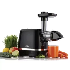 Juicers Omega Cold Press Black 365-Juicer Slow Masticating Juice Extractor -MegaChef Sales Shop black omega juicers h3000r 76 1000