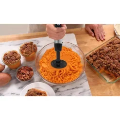 Blenders Ovente 6-Speed Hand Blender Potato Masher Attachment, Black -MegaChef Sales Shop black ovente countertop blenders acphs500b 4f 1000
