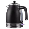 Electric Kettles Ovente 7.2-Cup Black Stainless Steel Electric Kettle With Removable Filter, Boil Dry Protection And Auto Shut Off Features