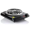Food Warmers Ovente 1000-Walt (120-Volt) Single Burner 6 In. Hot Plate Black Adjustable Temperature Control