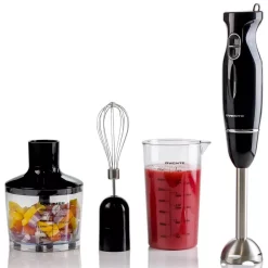 Blenders Ovente Multi-Purpose Hand Immersion Blender (Set-Black), Whisk+Beaker+Chopper, 2-Speed Setting -MegaChef Sales Shop black ovente immersion blenders hs565b 31 1000