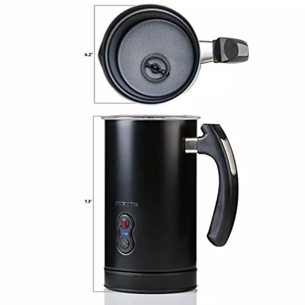 Coffee Makers Ovente 8 Oz. Black Automatic Electric Milk Frother And Steamer Hot Or Cold Froth Functionality Foam Maker And Warmer 5 Coffee Makers Ovente 8 Oz. Black Automatic Electric Milk Frother And Steamer Hot Or Cold Froth Functionality Foam Maker And Warmer - Image 5