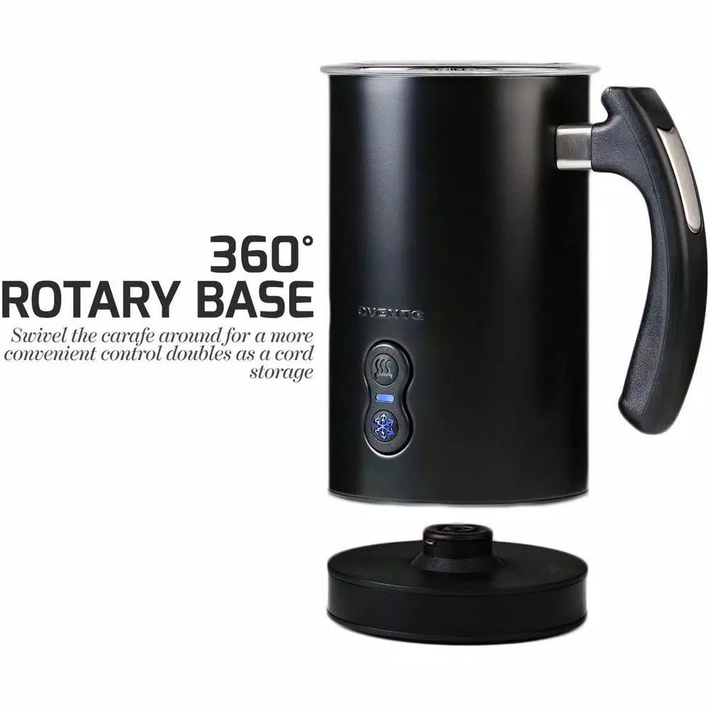 Coffee Makers Ovente 8 Oz. Black Automatic Electric Milk Frother And Steamer Hot Or Cold Froth Functionality Foam Maker And Warmer 6 Coffee Makers Ovente 8 Oz. Black Automatic Electric Milk Frother And Steamer Hot Or Cold Froth Functionality Foam Maker And Warmer - Image 6