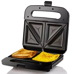 Electric Skillets & Indoor Grills Ovente 2-Slice Electric Sandwich Maker Non Stick Grill, Black (GPS401B)