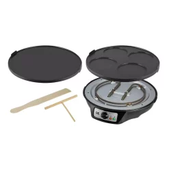 Electric Skillets & Indoor Grills KALORIK Crepe And Pancake Maker -MegaChef Sales Shop black plastics aluminum stainless steel kalorik indoor grills crm 43667 bk 4f 1000