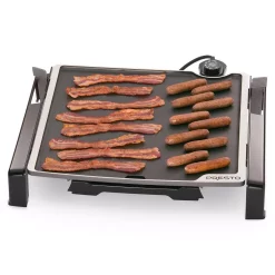 Electric Skillets & Indoor Grills Presto Tilt And Fold 210 Sq. In. Black Electric Griddle With Temperature Sensor -MegaChef Sales Shop black presto electric griddles 07071 a0 1000