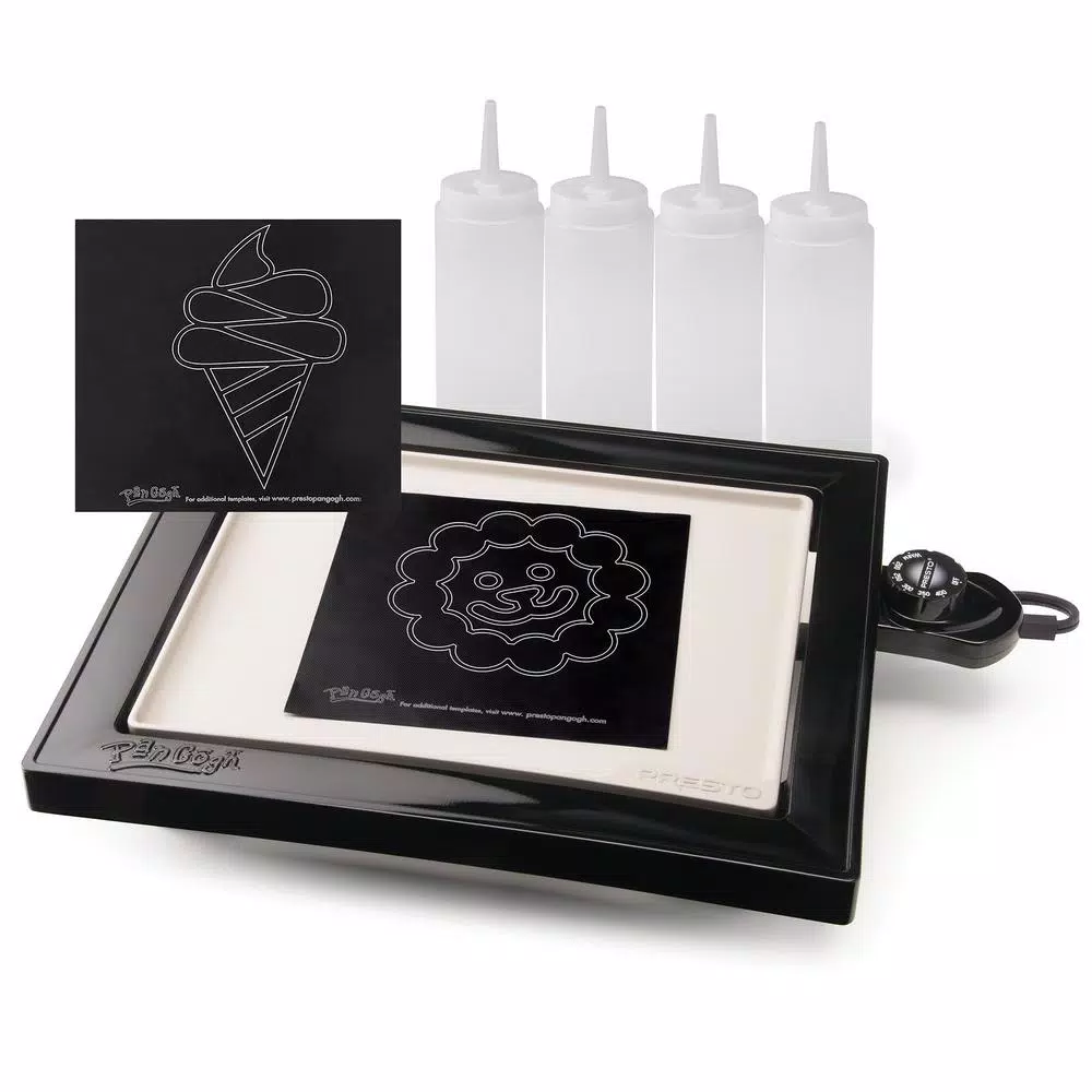 Electric Skillets & Indoor Grills Presto 112.5 Sq. In. Black Non-Stick PanGogh Electric Griddle Pancake Art Kit 5 Electric Skillets & Indoor Grills Presto 112.5 Sq. In. Black Non-Stick PanGogh Electric Griddle Pancake Art Kit - Image 5