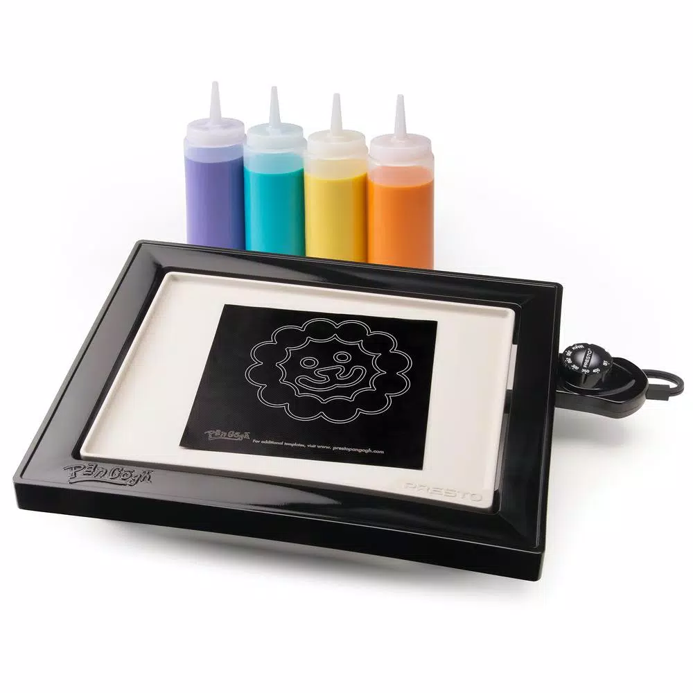 Electric Skillets & Indoor Grills Presto 112.5 Sq. In. Black Non-Stick PanGogh Electric Griddle Pancake Art Kit 4 Electric Skillets & Indoor Grills Presto 112.5 Sq. In. Black Non-Stick PanGogh Electric Griddle Pancake Art Kit - Image 4
