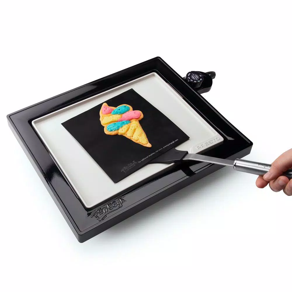 Electric Skillets & Indoor Grills Presto 112.5 Sq. In. Black Non-Stick PanGogh Electric Griddle Pancake Art Kit 7 Electric Skillets & Indoor Grills Presto 112.5 Sq. In. Black Non-Stick PanGogh Electric Griddle Pancake Art Kit - Image 7