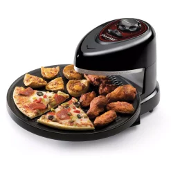 Toasters Presto Pizzazz Plus Rotating Pizza Oven 1235 Watts With Built-In Timer -MegaChef Sales Shop black presto toaster ovens 03430 1f 1000