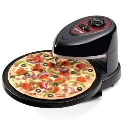 Toasters Presto Pizzazz Plus Rotating Pizza Oven 1235 Watts With Built-In Timer -MegaChef Sales Shop black presto toaster ovens 03430 c3 1000
