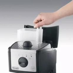 Coffee Makers DeLonghi EC155 15-Bar Black And Silver Espresso Machine And Cappuccino Maker 5 Coffee Makers DeLonghi EC155 15-Bar Black And Silver Espresso Machine And Cappuccino Maker -MegaChef Sales Shop black silver delonghi espresso machines ec155 4f 1000