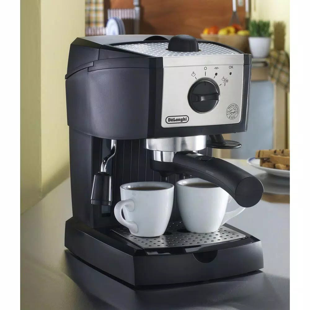 Coffee Makers DeLonghi EC155 15-Bar Black And Silver Espresso Machine And Cappuccino Maker 2 Coffee Makers DeLonghi EC155 15-Bar Black And Silver Espresso Machine And Cappuccino Maker - Image 2