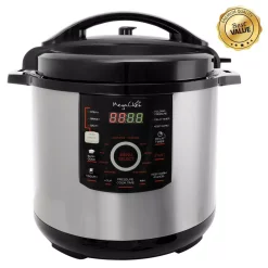 Cookers MegaChef 12 Qt. Black And Silver Electric Pressure Cooker With Automatic Shut-Off And Keep Warm Setting -MegaChef Sales Shop black silver megachef electric pressure cookers 985110831m 1f 1000