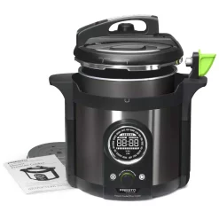 Cookers Presto Precise Plus 6 Qt. Black Stainless Steel Electric Pressure Cooker With Built-In Timer -MegaChef Sales Shop black stainless presto electric pressure cookers 02142 1f 1000