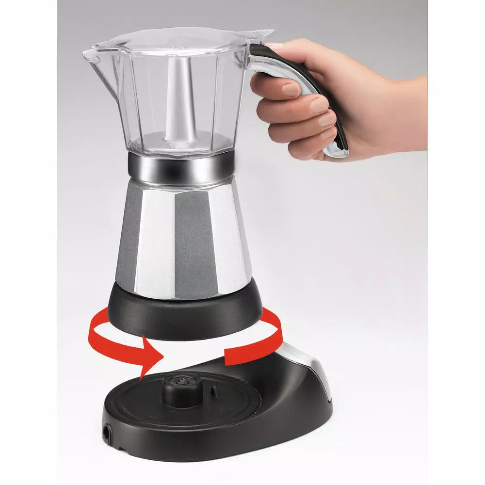 Coffee Makers DeLonghi Italian Moka 6-Cup Black Stainless Steel Espresso Machine 3 Coffee Makers DeLonghi Italian Moka 6-Cup Black Stainless Steel Espresso Machine - Image 3