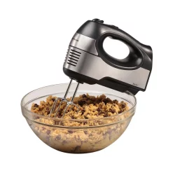 Mixers Hamilton Beach 6-Speed Black Stainless Steel Hand Mixer With QuickBurst
