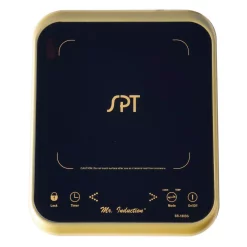 Food Warmers SPT 1650-Watts 8 In. Single Burner Induction Cooker (Gold/Black) With 3.5L Induction Ready Pot W/ Glass Lid