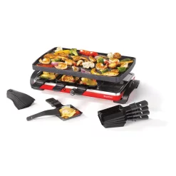 Electric Skillets & Indoor Grills Starfrit Black Raclette/Party Indoor Grill Set 8 Electric Skillets & Indoor Grills Starfrit Black Raclette/Party Indoor Grill Set -MegaChef Sales Shop black starfrit indoor grills 024403 002 0000 4f 1000