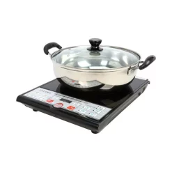 Food Warmers Tayama Single Burner 8 In. Black Induction Hot Plate With Shabu Cooking Pot -MegaChef Sales Shop black tayama hot plates sm15 16a3 e1 1000