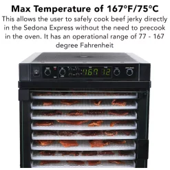 Food Processing Tribest Sedona Express 11-Tray Black Food Dehydrator With Built-In Timer -MegaChef Sales Shop black tribest dehydrators sde p6280 b 1f 1000
