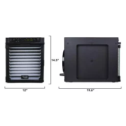 Food Processing Tribest Sedona Express 11-Tray Black Food Dehydrator With Built-In Timer -MegaChef Sales Shop black tribest dehydrators sde p6280 b 76 1000