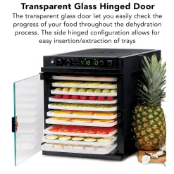 Food Processing Tribest Sedona Express 11-Tray Black Food Dehydrator With Built-In Timer -MegaChef Sales Shop black tribest dehydrators sde p6280 b c3 1000